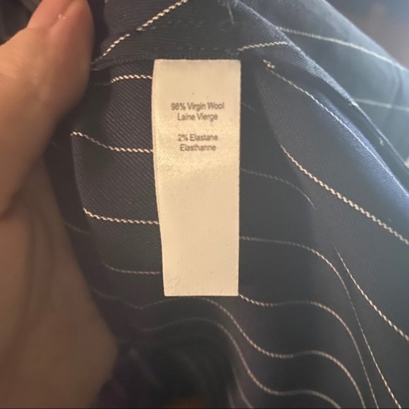 Marissa Webb Lorie Pinstripe Wool Wrap Blouse Size XS - Picture 10 of 16